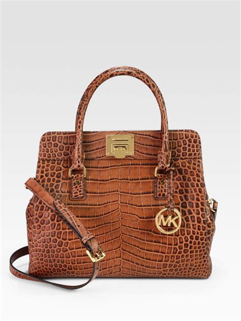 crocodile style michael kors bag|Michael Kors handbags crocodile leather.